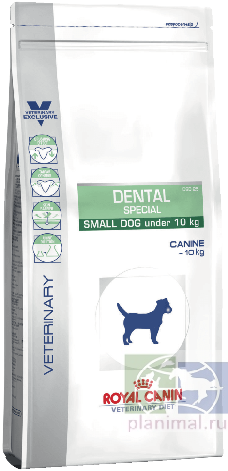 RC Dental Special DSD25 Small Dog диета для собак менее 10 кг для поддержания гигиены ротовой полости, 2 кг