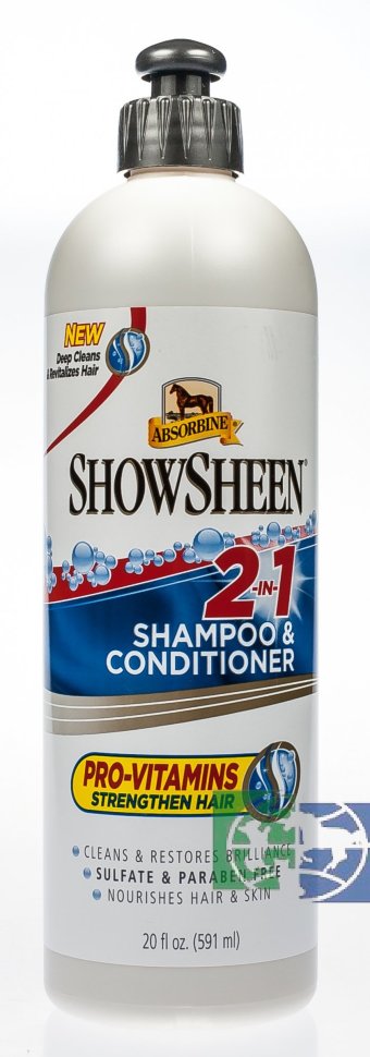 ABSORBINE: Шампунь-кондиционер ShowSheen® 2-In-1 Shampoo & Conditioner для лошадей, 591 мл
