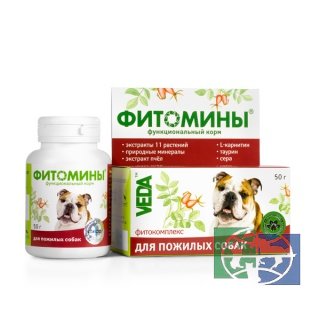 Веда: Фитомины фнкцион-й корм д/пожилых собак, 50 гр.