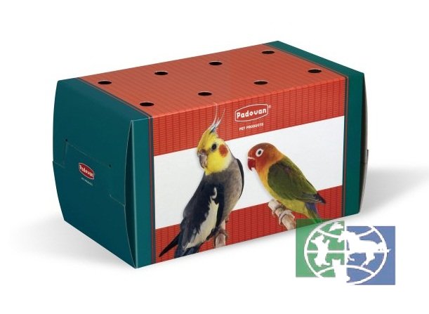 Padovan: Переноска TRASPORTINO grande одноразовая картонная для грызунов и птиц (22,5*12.5*12.5 см)