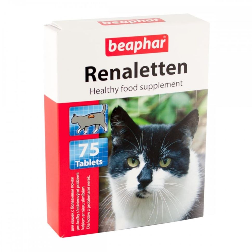 Beaphar: Кормовая добавка Renaletten для кошек с почечными проблемами, 75 табл.