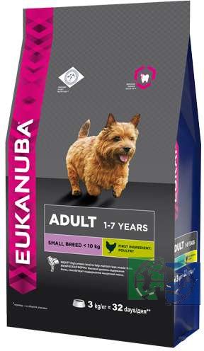 EUK Dog для взрослых собак мелких пород, 3 кг