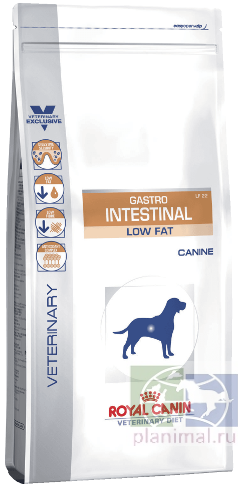 RC Gastro Intestinal Low Fat LF22 Canin диета с ограниченным содержанием жиров для собак при нарушении пищеварения, 12 кг