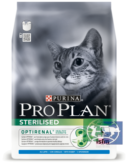 Сухой корм Purina Pro Plan для стерилизованных кошек и кастрированных котов, кролик, 3 кг