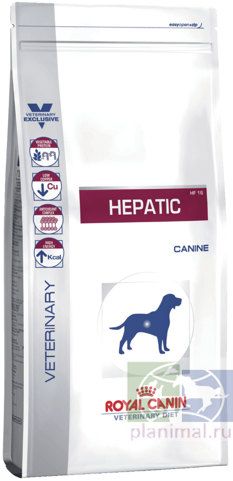 RC Hepatic HF16 canin диета для собак при заболеваниях печени, пироплазмозе, 6 кг