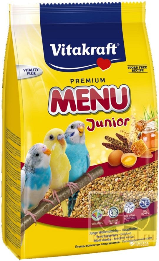 Vitakraft Premium Menü Junior корм для волнистых попугаев-птенцов, 500 гр.