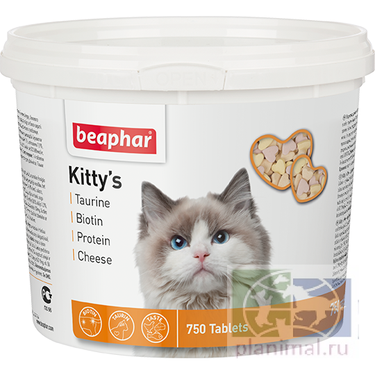 Beaphar: Кормовая добавка Kitty's Mix для кошек, 750 табл., цена за 1 табл.