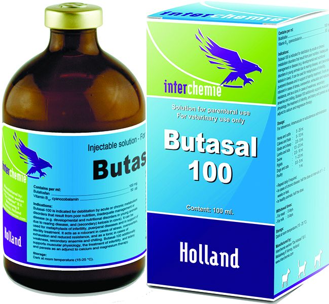 InterChemie: Бутазал-100, Бутафосфан и витамин B12, раствор для инъекций, 100 мл