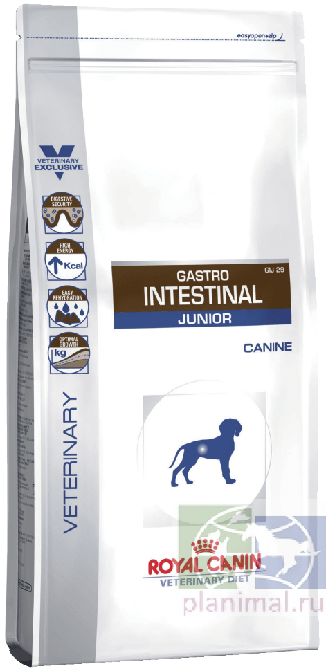 RC Gastro Intestinal Junior GIJ29 canin диета для щенков в возрасте до 1 года при нарушении пищеварения, 2,5 кг