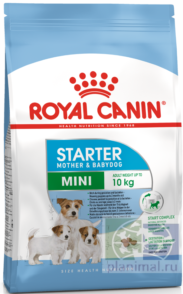 RC Mini starter корм для собак миниатюрных и мелких размеров (вес взрослой собаки до 10 кг) в конце беременности и в период лактации, а также для щенков в возрасте до 2 месяцев, 8,5 кг