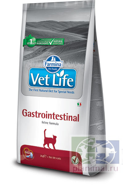 Vet Life Cat Gastrointestinal диета для кошек при болезнях ЖКТ и в период восстановления, 2 кг