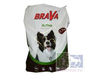 Брава: Корм для собак сухой Актив, 2,5 кг