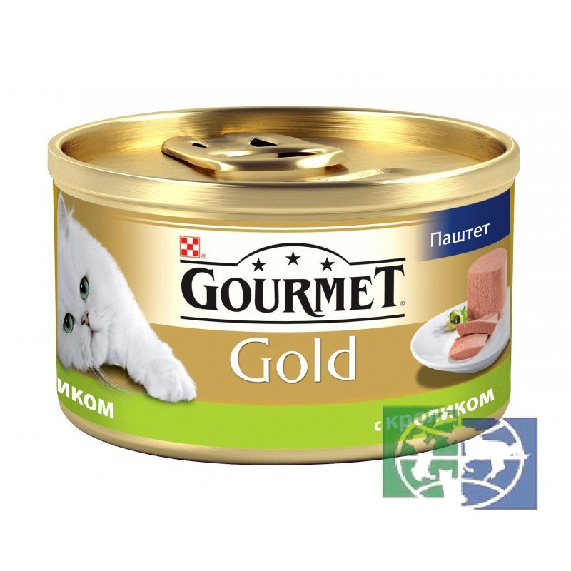Консервы для кошек Purina Gourmet Gold, кролик, банка, 85 гр.