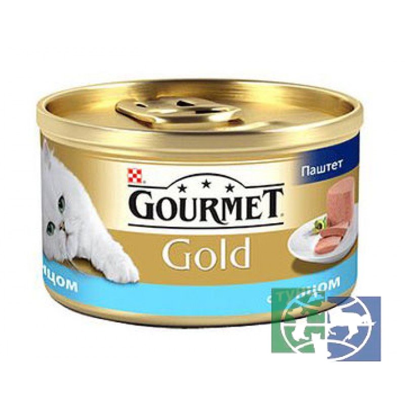 Консервы для кошек Purina Gourmet Gold, тунец паштет, банка, 85 гр.