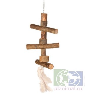 Trixie: Игрушка для попугая деревянная, на цепочке, 40 см, арт. 5870