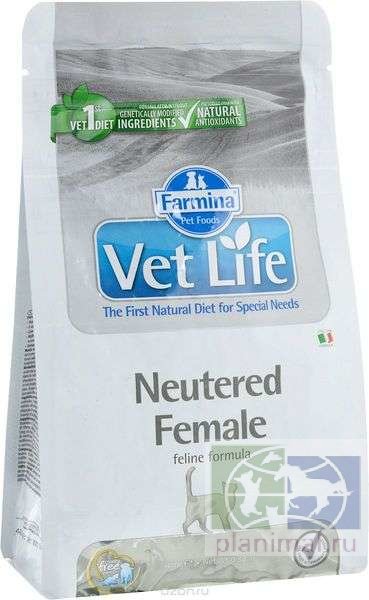 Vet Life Cat Neutered Female диета для стерилизованных кошек, 0,4  кг