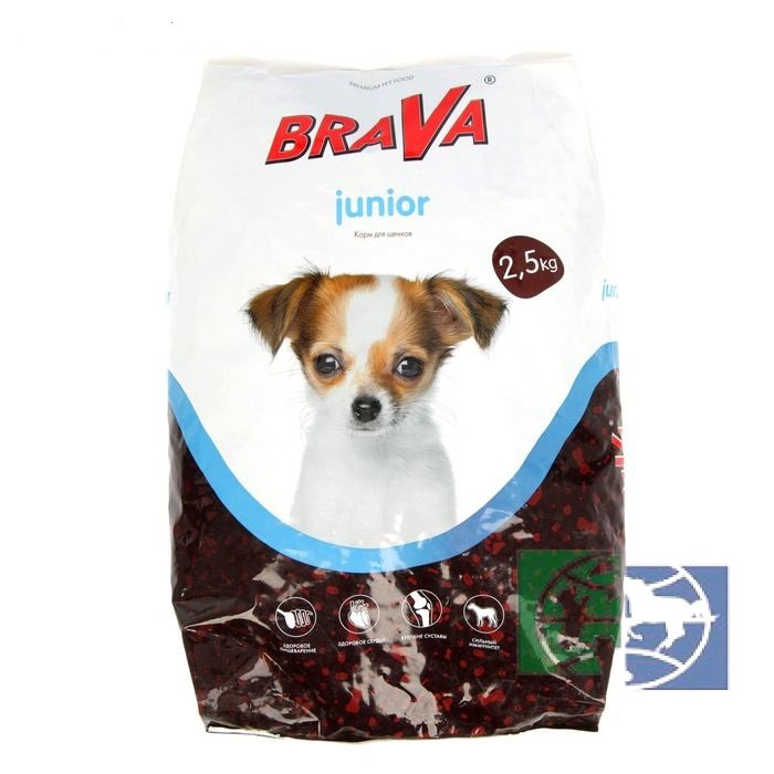 BRAVA - Брава Юни сухой корм для щенков всех пород, 2,5 кг
