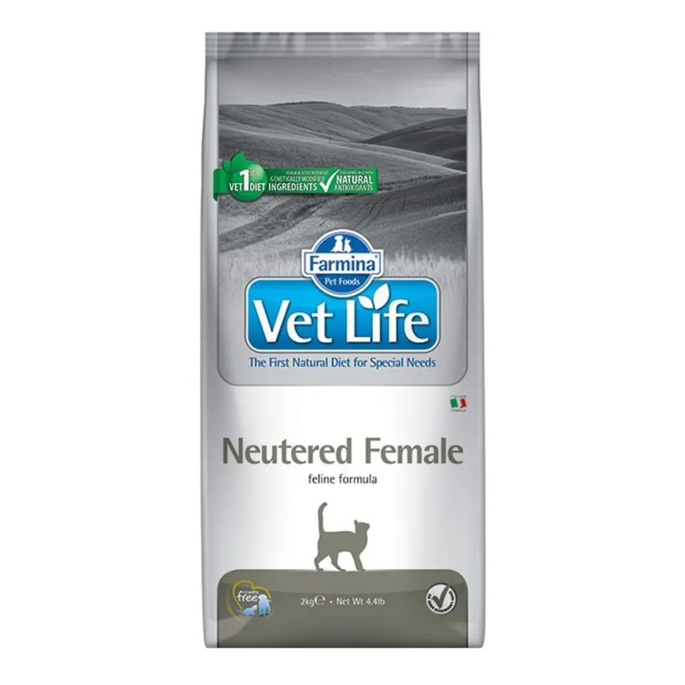 Vet Life: Cat Neutered Female диета, для стерилизованных кошек, 2 кг