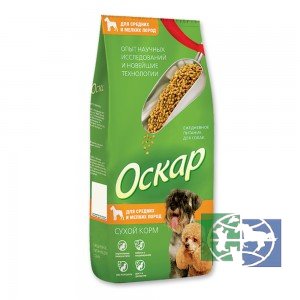 Оскар сухой корм для мелких и средних пород собак, 13 кг