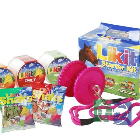Likit: Подарочный набор LIKIT STARTER KIT для лошадей: держатель, 3 ликита по 650 гр., 2 лакомства