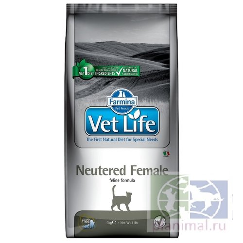 Vet Life Cat Neutered Female диета для стерилизованных кошек, 5 кг