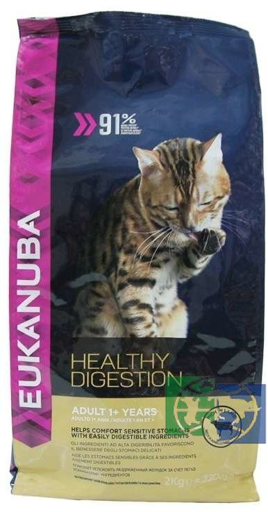 EUK Cat для взрослых кошек с чувствительным пищеварением с ягненком, 2 кг