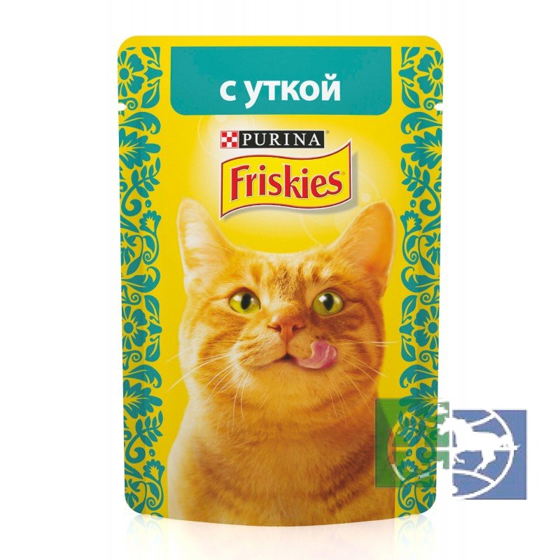 Консервы для кошек Purina Friskies, утка, пауч, 85 гр