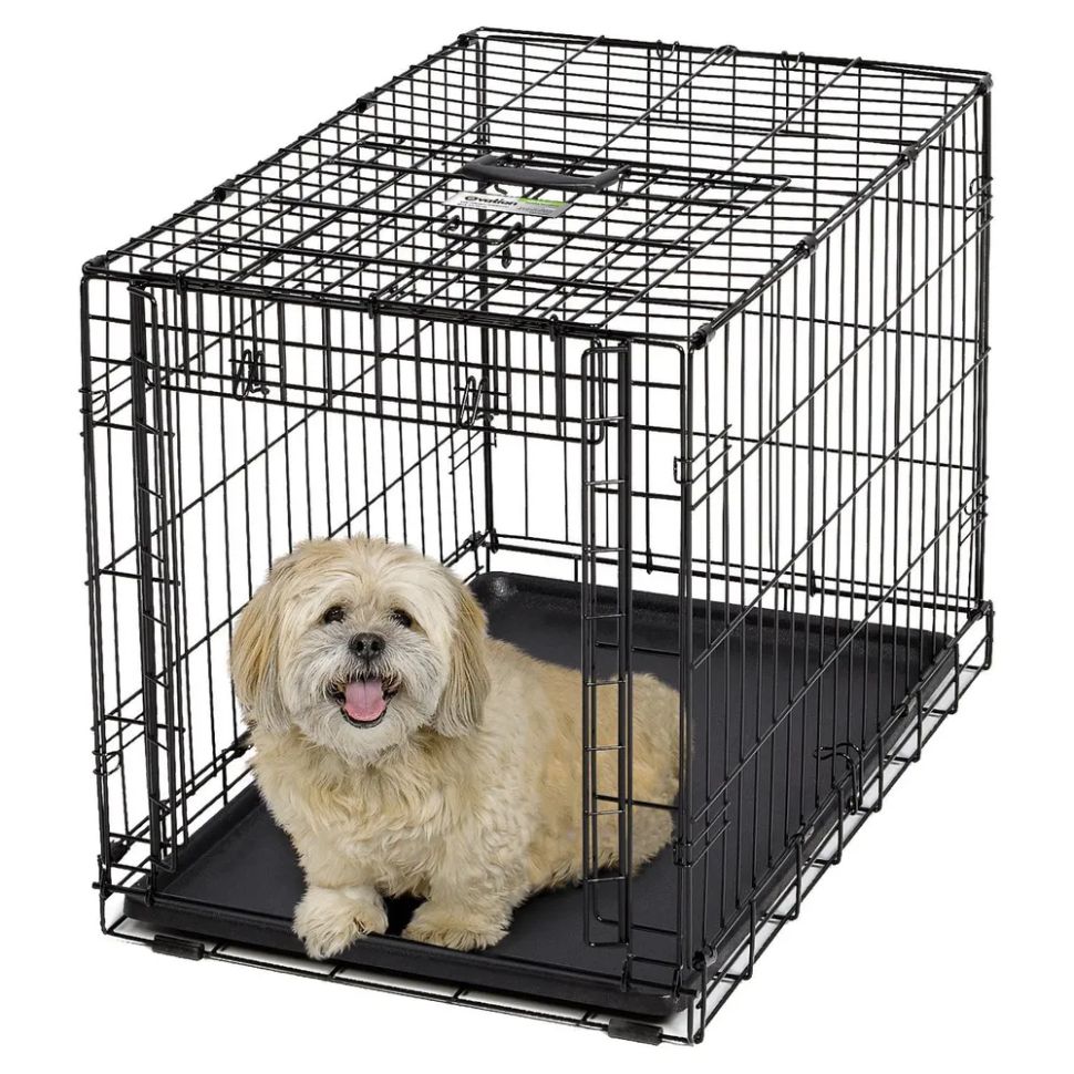 MidWest: Клетка Ovation, для собак, с торцевой вертикально-откидной дверью, черная, 79 х 49 х 55 см