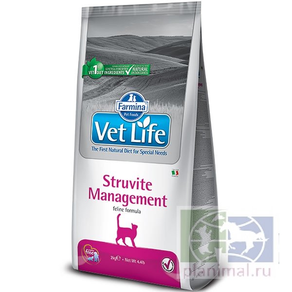 Vet Life Cat Struvite Management диета д/кошек д/леч./профил.  рецид.струвитного уролитиаза, 2 кг