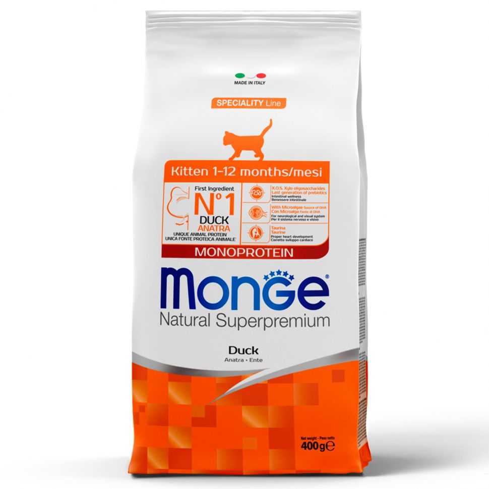 Monge Cat Monoprotein корм для котят с уткой 400 гр.