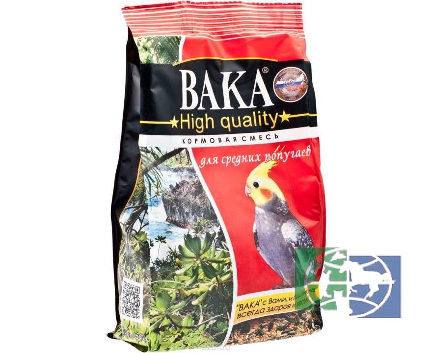 ВАКА High Quality корм для средних попугаев, 0,5 кг