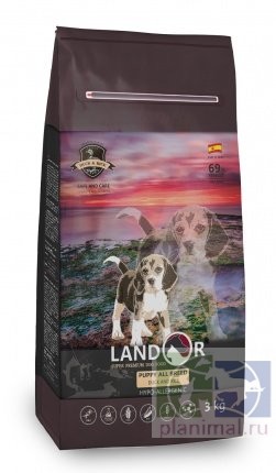 Landor Dog Duck&Rice Puppy утка с рисом для щенков, 1 кг