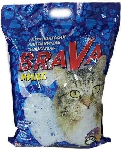 Brava: Микс, силикагелевый, наполнитель для кошек, 18 л 
