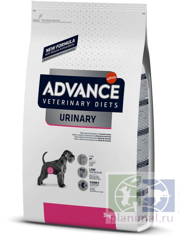 Advance диета для собак при мочекаменной болезни Urinary Canine, 3 кг