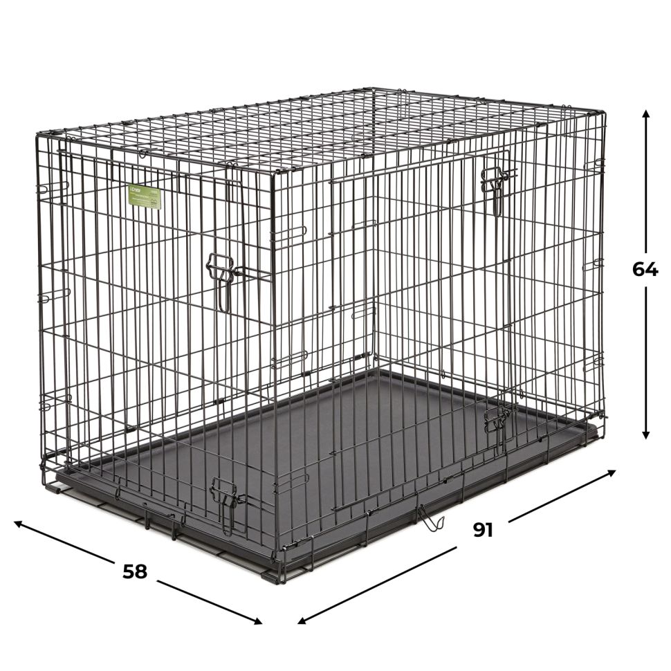 MidWest: Клетка iCrate, для собак, 2 двери, черная,  109 х 74 х 78 см