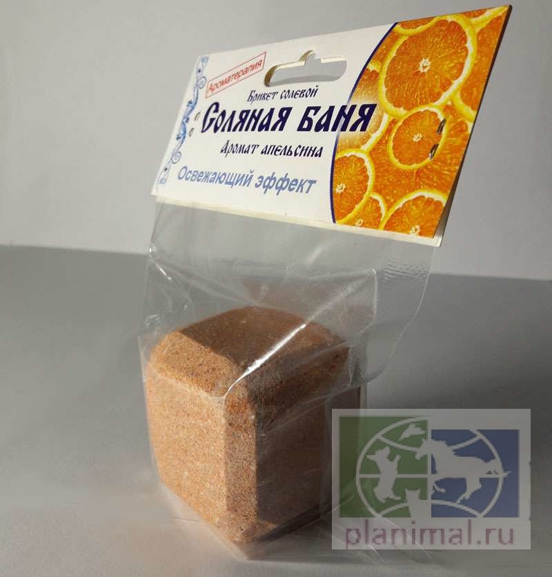 Кристалл: Брикет солевой "Соляная баня" аромат апельсин, освежающий эффект