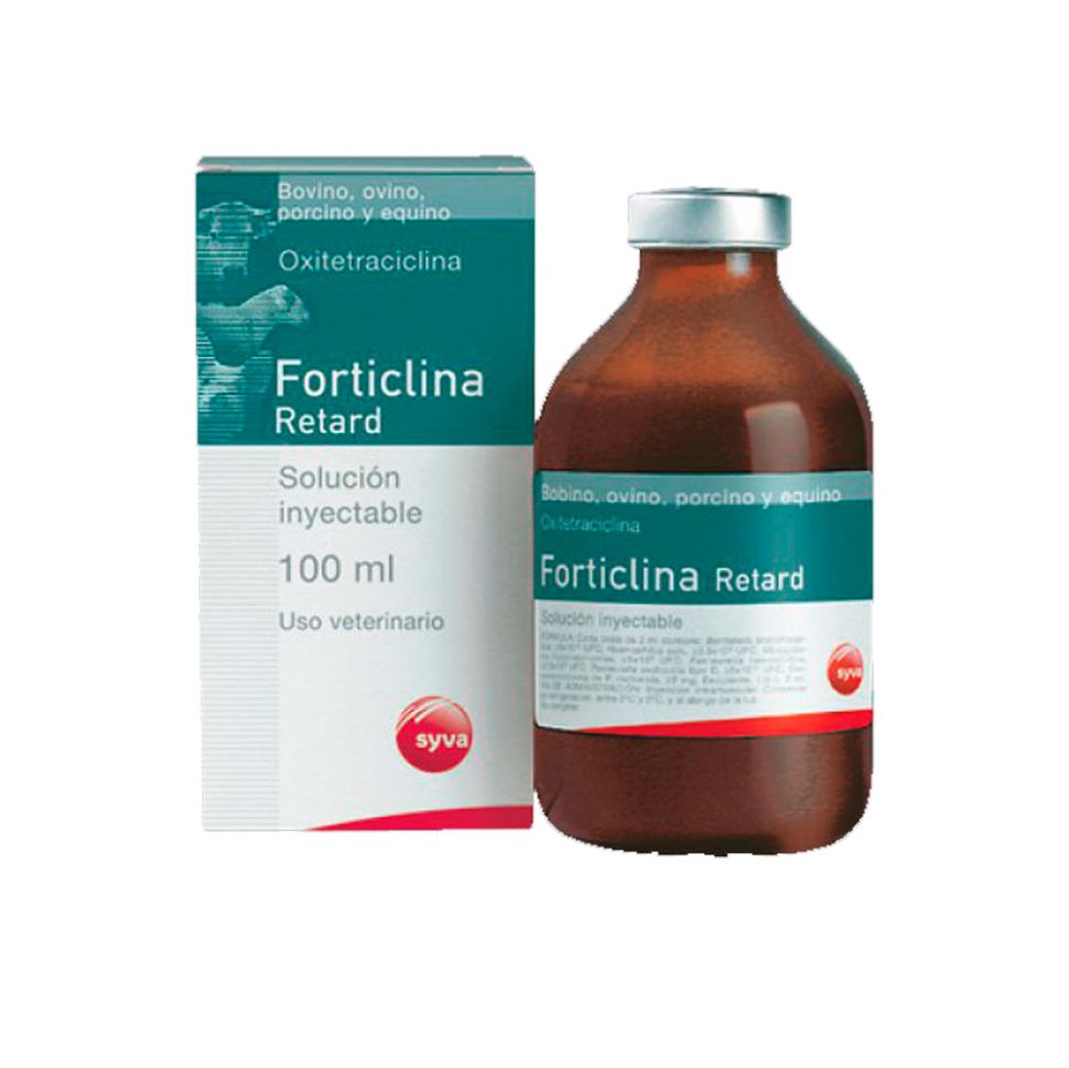 Фортиклин ретард 20%, окситетрациклин, раствор для инъекций, 100 мл