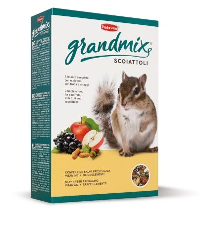 Padovan GrandMix scoiattoli корм комплексный основной для белок и бурундуков, 750 гр.