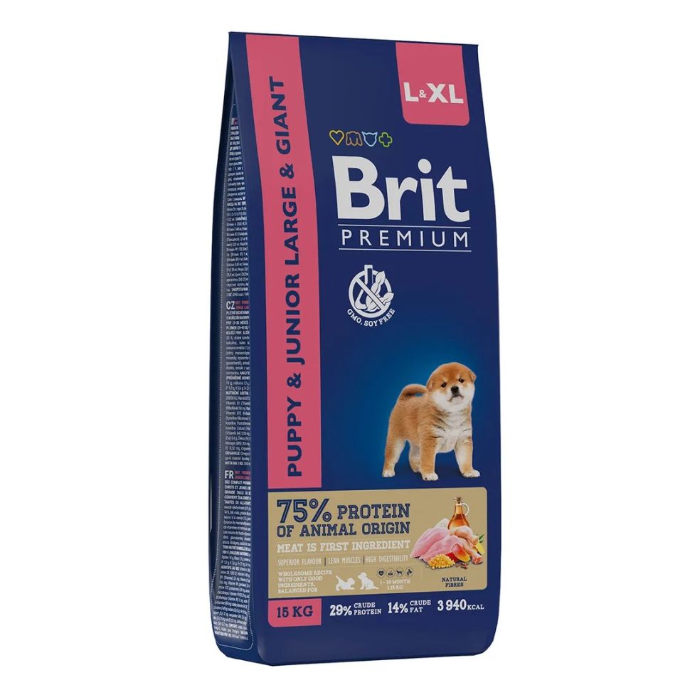 Brit: Premium, Сухой корм с курицей, для щенков, Dog Puppy and Junior Large and Giant, 15 кг
