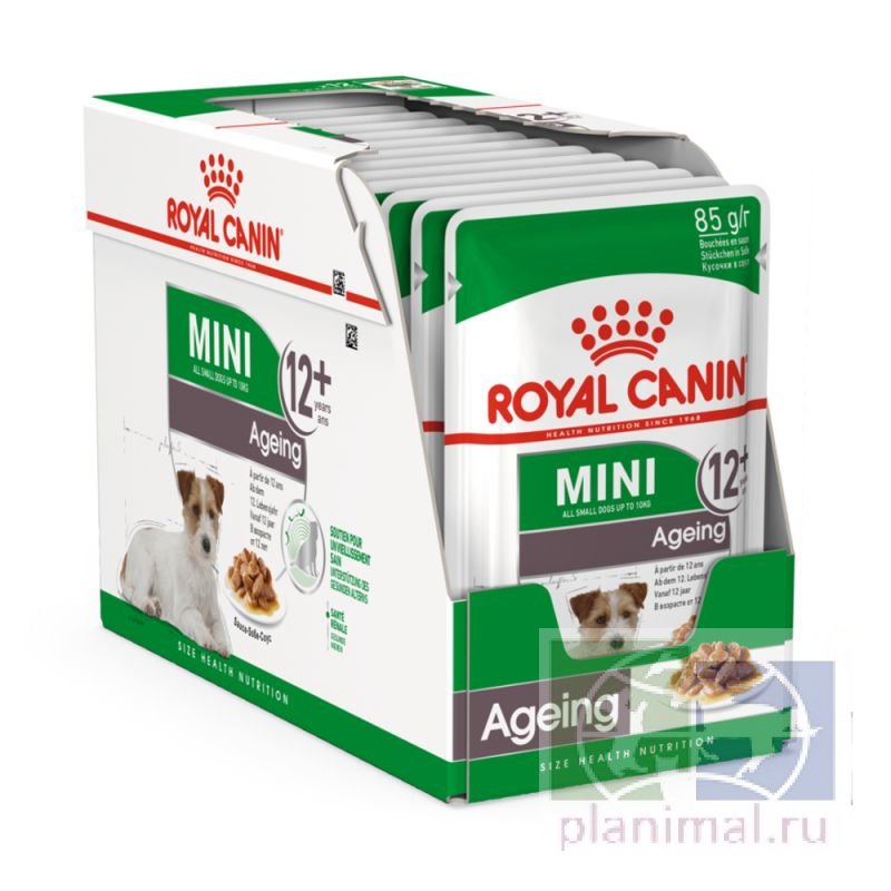 Royal Canin Mini Ageing кусочки в соусе для взрослых собак мелких пород от 12 лет, 85 гр.