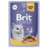 Brit: Premium, Пауч для взрослых кошек, Тунец в желе, 85 гр.