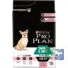 Сухой корм Purina Pro Plan для взрослых собак мелких и карликовых пород с чувствительной кожей, лосось с рисом, 3 кг