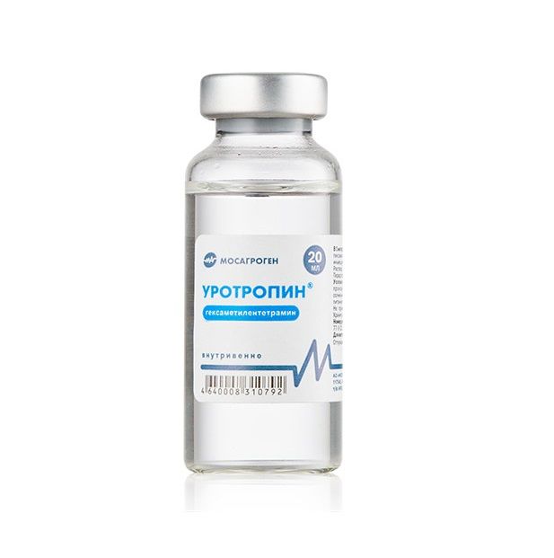 Мосагроген: Уротропин 40 %, антибактериальный, для КРС, свиней, 20 мл
