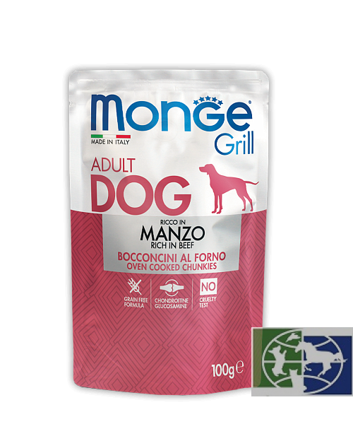 Monge Dog Grill Pouch паучи для собак говядина 100 гр.