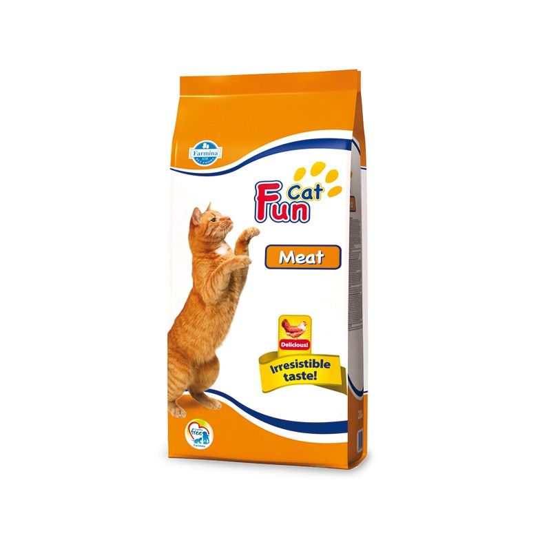 Fun cat: MEAT корм, для взрослых кошек, с мясом, 2 кг
