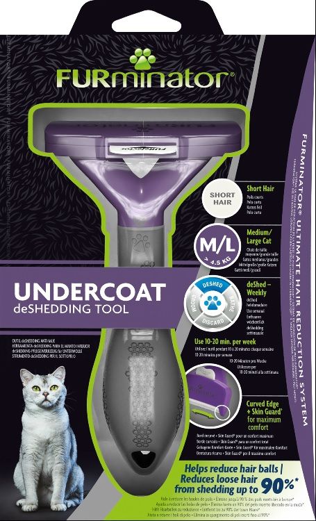 FURminator Short Hair Large Cat для больших кошек короткошерстных пород 7 см 