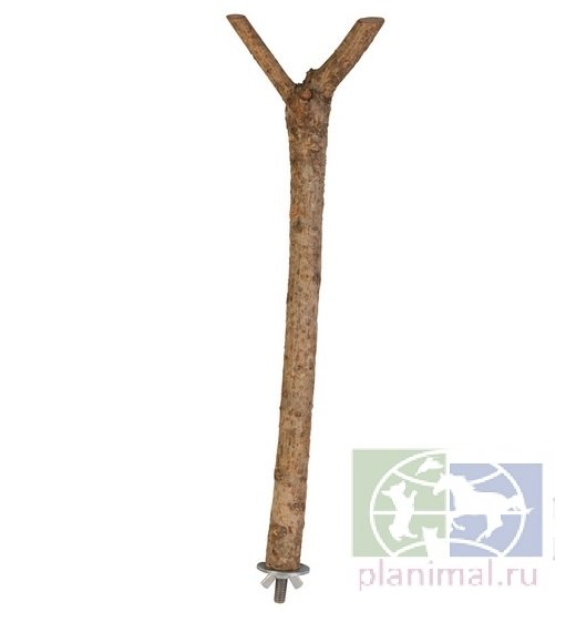 Trixie Жёрдочка для клетки 35 см, дерево с корой и с винтовым креплением, арт. 5877