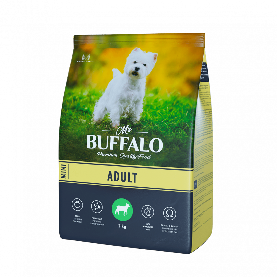 Mr. Buffalo Аdult Mini корм с ягненком для мелких пород собак, 2 кг