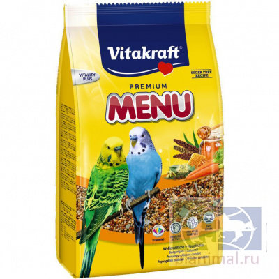 Vitakraft Premium Menu корм для волнистых попугаев, 1 кг