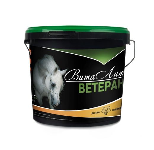 Дикий медведь: ВитаЛит Ветеран витаминно-минеральный комплекс с пробиотиком для пожилых лошадей, 3 кг